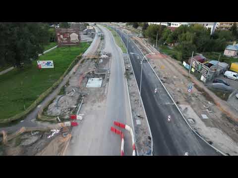 Białystok - przebudowa Alei 1000-lecia Państwa Polskiego z drona