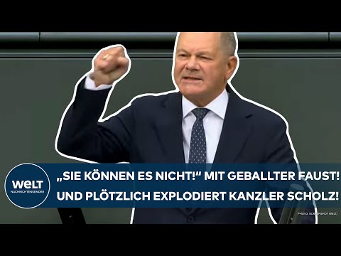 OLAF SCHOLZ: "Sie können es nicht!" Mit geballter Faust! Und plötzlich explodiert der Kanzler!