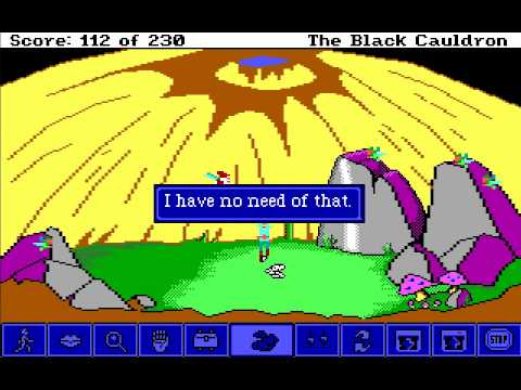 Let's Play The Black Cauldron: Point and Click Part 24 - Fairy King Eiddileg