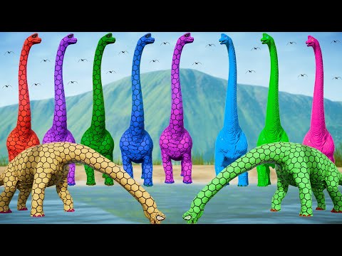 NEW! Brachiosaurus Color Pack VS I-Rex Superman VS T-Rex Dinosaur Fighting Jurassic World Evolution