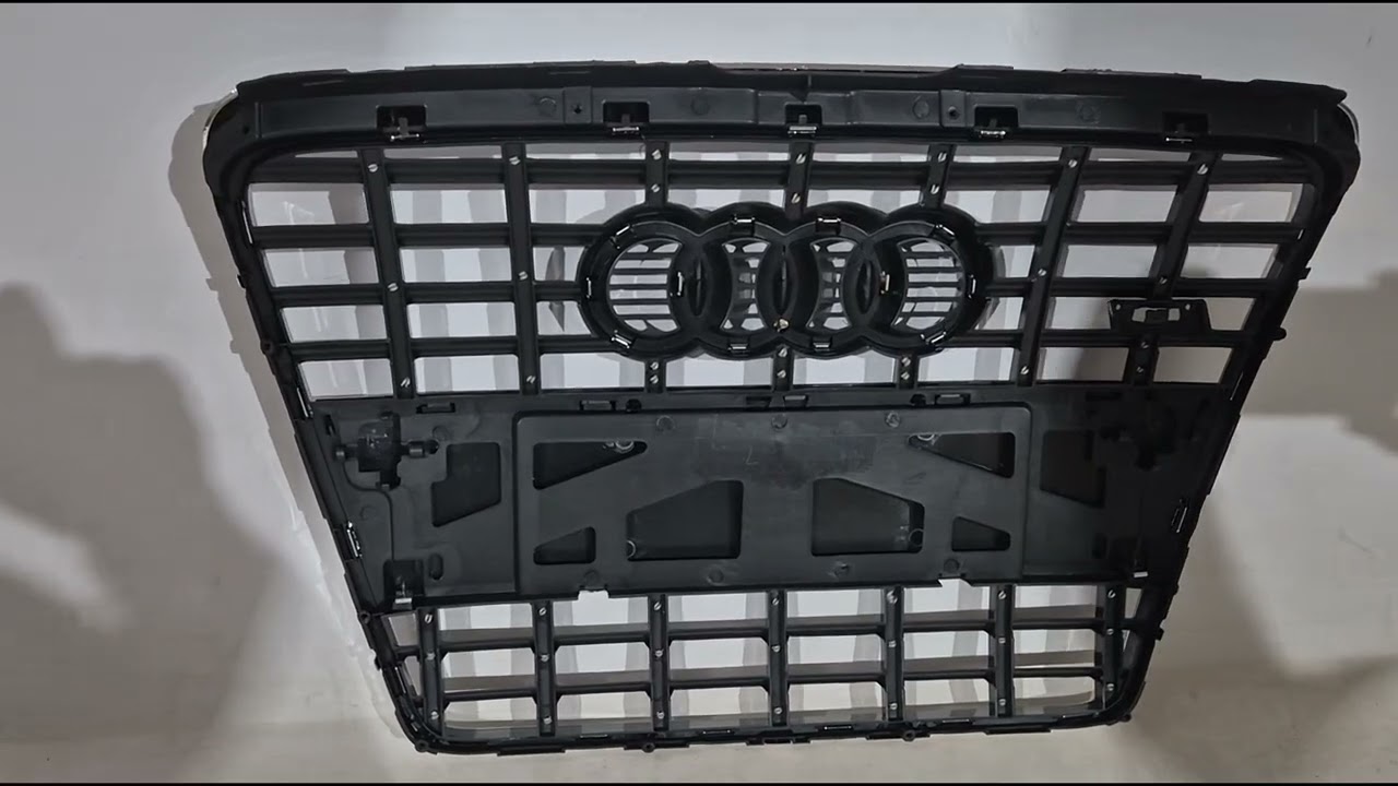 Audi A6 C6 2004-2011 гг. Передняя решетка радиатора S-Style (черная с хромом) Video 1