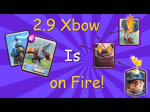 The best F2P deck in ladder! Xbow gameplay at 6800! | Clash Royale