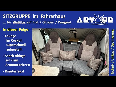 Lounge sofa in the Ducato driver's cab