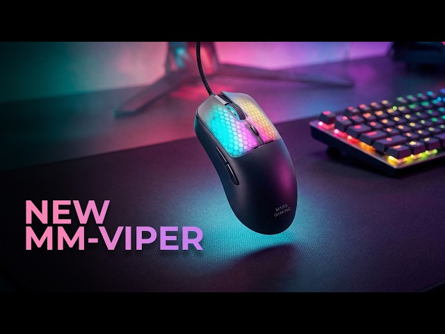 Rato Mars Gaming MM-VIPER USB-A USB-C 12800 DPI RGB Chroma 56g Preto video