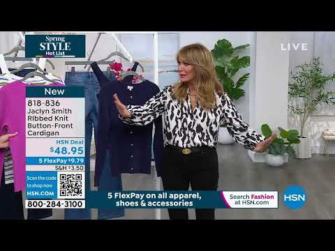 Jaclyn Smith Ribbed Knit ButtonFront Cardigan