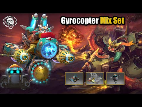 Dota 2 Gyrocopter Mix Set Arcane Inverter + Golden Atomic Ray Thrusters + B.U.S.T.E.R