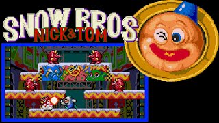 Snow Bros. Nick & Tom (MD · Sega Mega Drive) game port | full (hard mode) session for 1 Player ❄️👾🎮