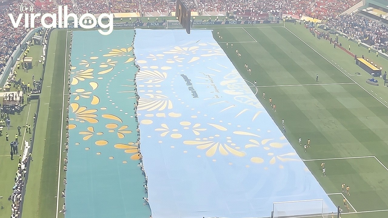 Soccer Field Flag Ceremony || ViralHog