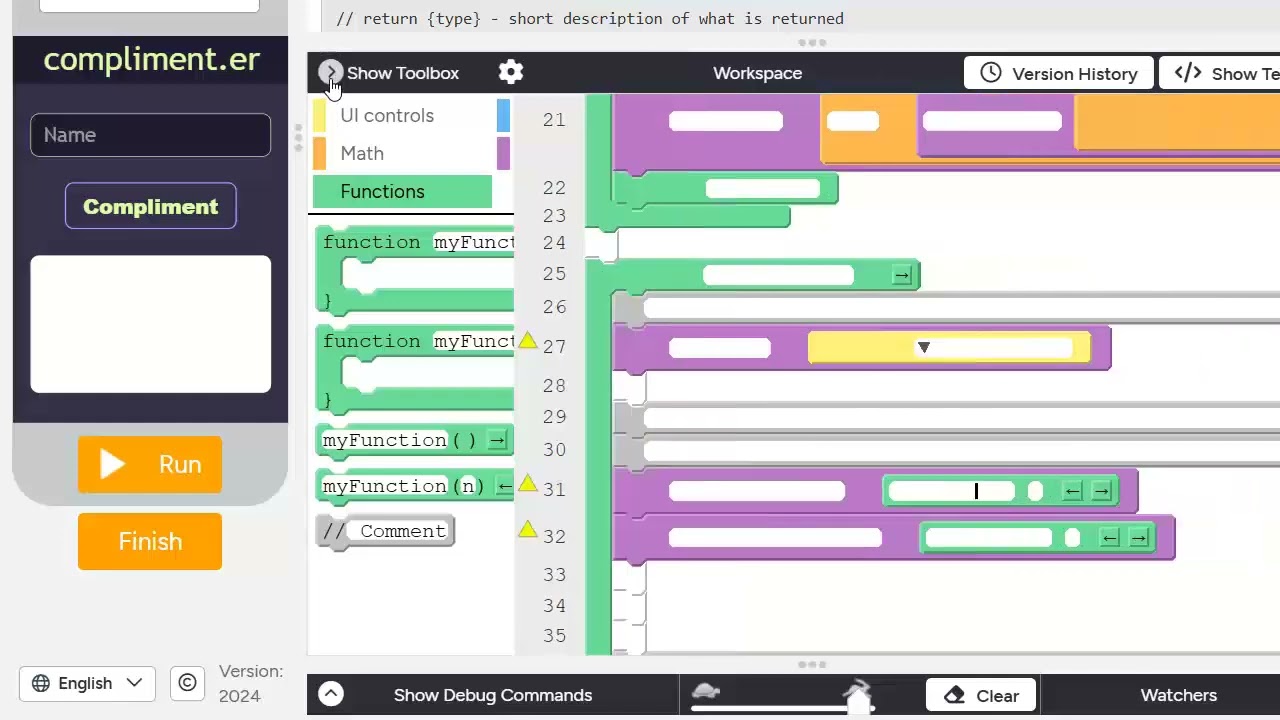 Unit 7 Lesson 3 Part 2 of 2: Parameters and Return Practice: AP CSP Code.org
