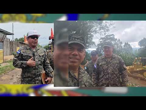 Cuerpo de Ingenieros dem Ejército trabaja en la reparación de carreteras en Jesús de Otoro, Intibucá