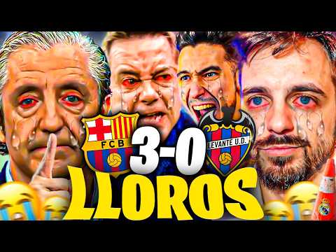 😂THE BEST MADRID FANS' CRYING AFTER FC BARCELONA 3-0 LEVANTE - JKCLife, Ubietoo...