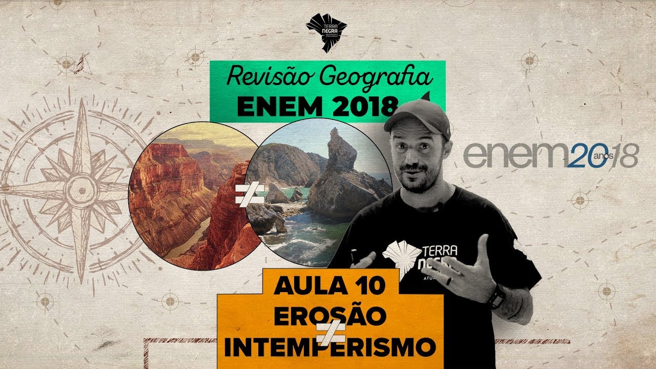 EROSÃO ≠ INTEMPERISMO - Revisão Geografia ENEM 2018 [#10] | Terra Negra