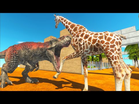 Only Fast Runners will Escape T-REX  - Animal Revolt Battle Simulator