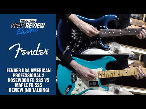 Fender USA American Professional 2 Rosewood FB SSS VS Maple FB SSS Review (No Talking)