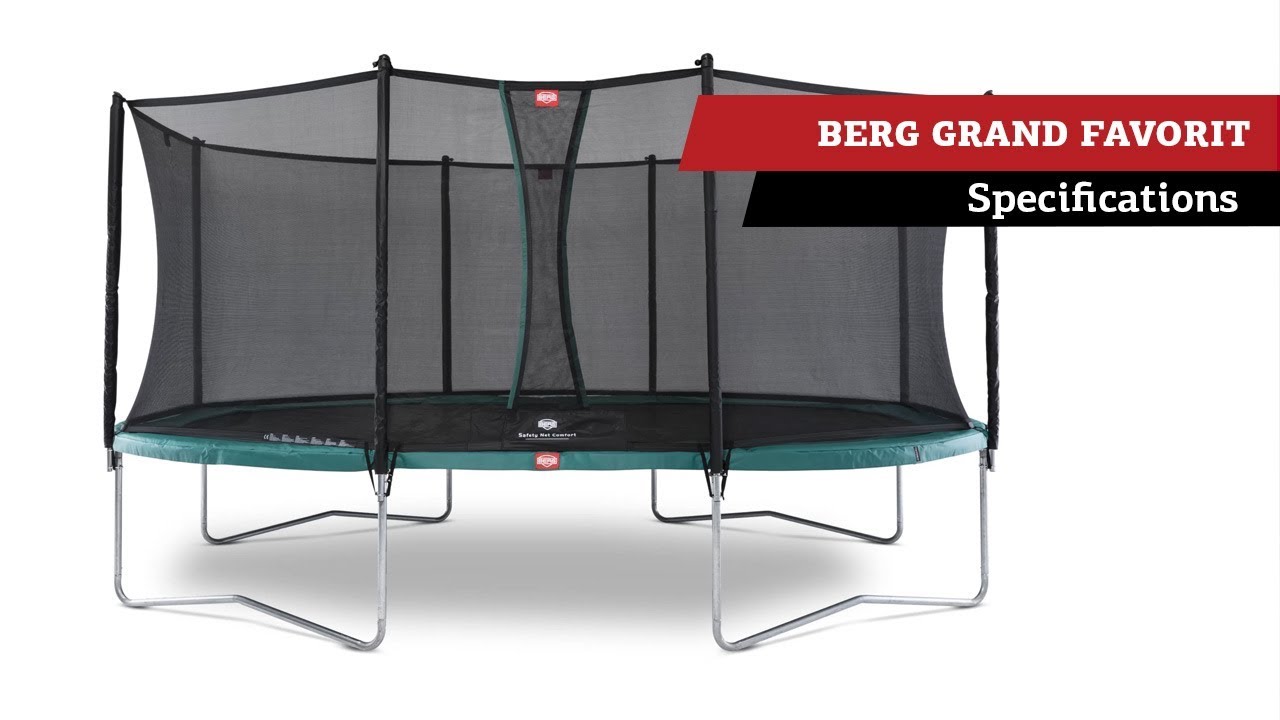 Батут Berg InGround Grand Favorit Grey 520x345 см с сеткой Comfort