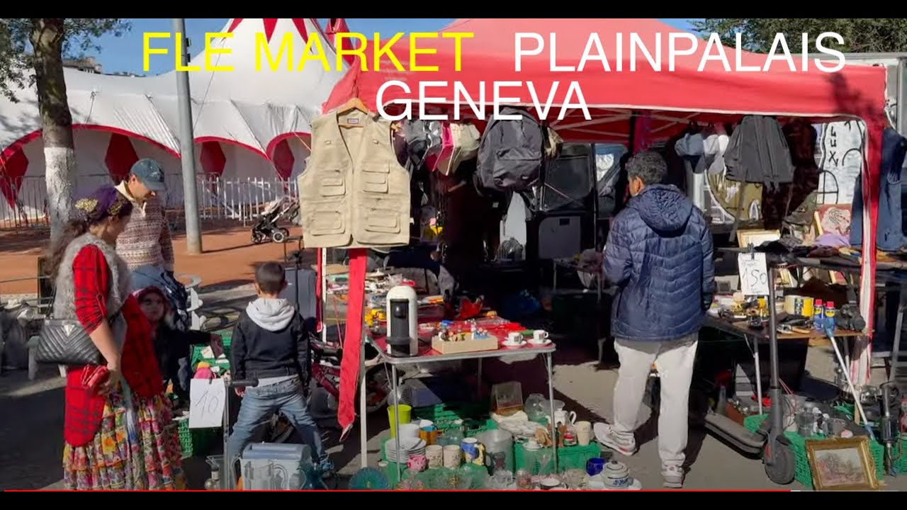 Embark on a walking tour of the vibrant Plainpalais Flea Market.