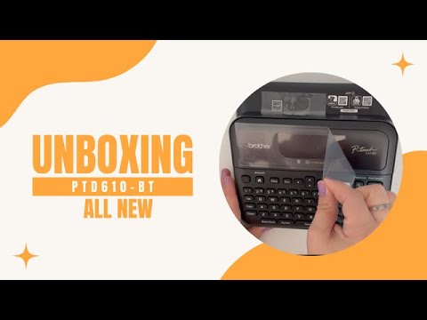 Brother PTD610BT - Unboxing, what's included, initial setup, language, screen brightness & more.