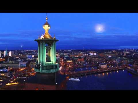 Drone over Stockholm Sweden Video
