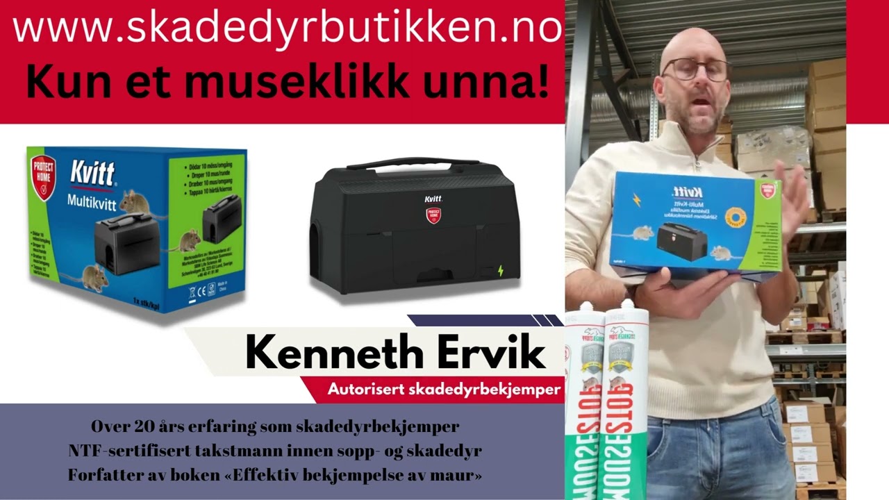 Multikvitt musefelle - Opptil 10 mus før tømming - Protect Home 