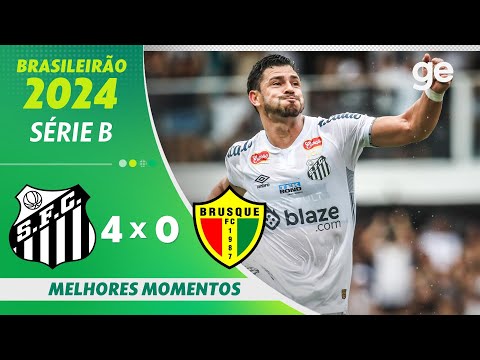 Gols e lances de Santos x Brusque
