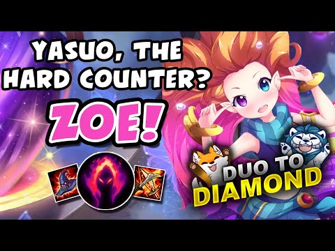 YASUO, ZOE'S HARDEST COUNTER? DUO TO DIAMOND - VICKSY | League of Legends