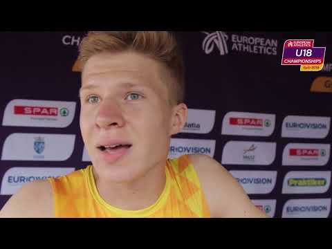 Andrii Vasyliev (UKR) after semi finals 100m