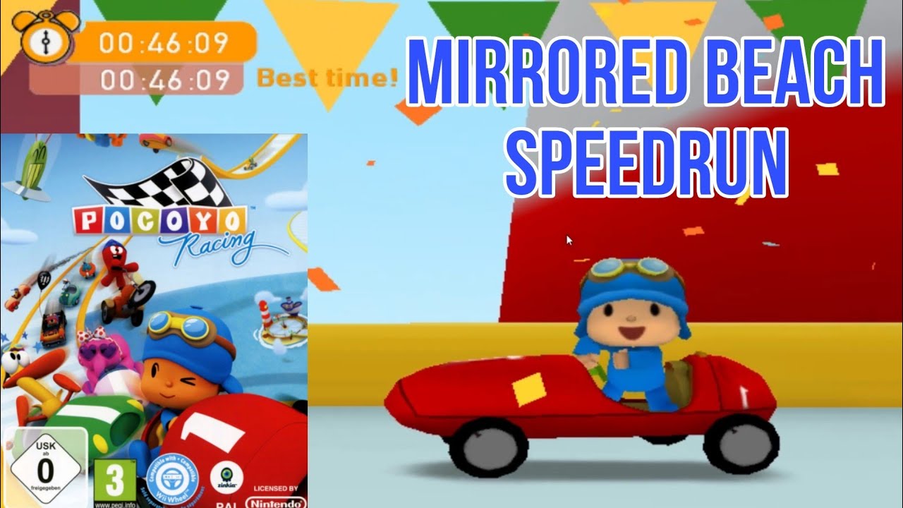 Pocoyo Racing Mirrored Beach (Wii) Speedrun in 46.09
