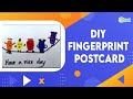 DIY Fingerprint Postcard | Easy Drawing for kids | Fun DIYs and Crafts for kids | Sparkle Box