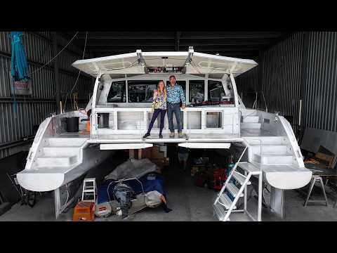 Why We Need To CLOSE UP THE BOAT? Building Our Own Aluminum Catamaran Pt. 60
