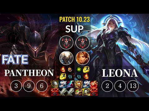 IG Fate Pantheon vs Leona Sup - KR Patch 10.23