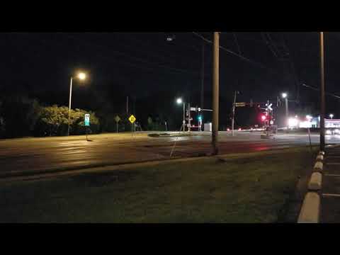 Bnsfs local freight train late night.