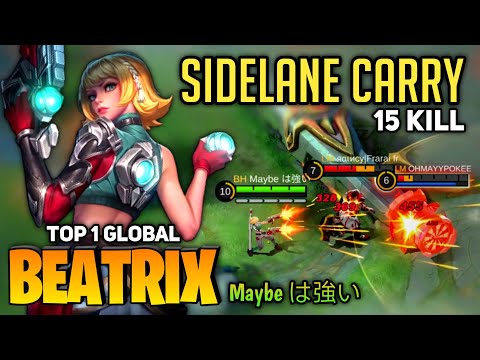 MVP! Beatrix Best Build Offlane [ Top 1 Global Beatrix Gameplay ] By Maybe は強い - Mobile Legend