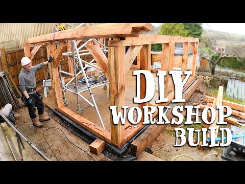 RAISING THE WORKSHOP TIMBER FRAME - We Finally Did It!