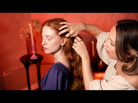 ASMR Pre-Raphaelite Hair Styling ✨ perfectionist finishing touches for a painting