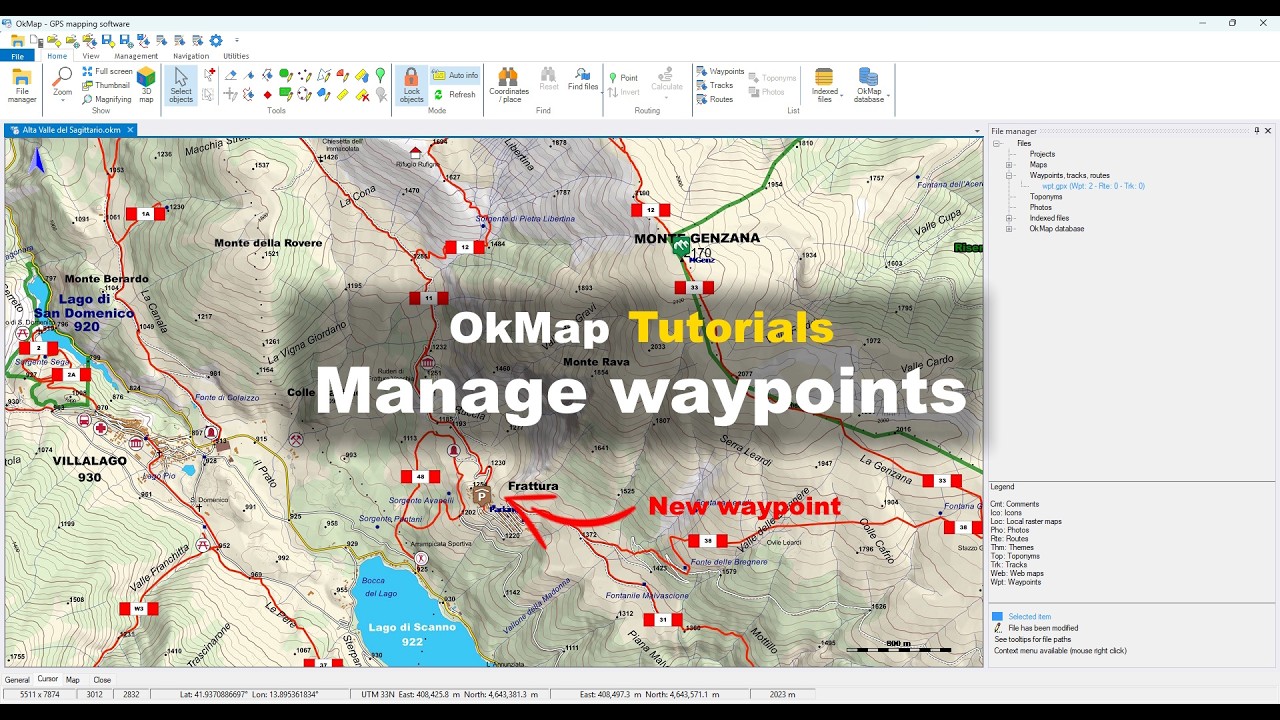 OkMap Tutorial - Gestione dei waypoint
