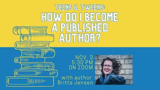 Author Britta Jensen: How Do I Become a Published Author?