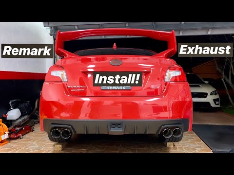 2019 STI Remark Exhaust Install! (DIY Muffler Deletes)