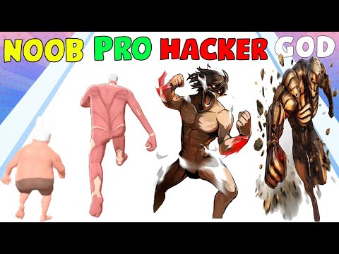 NOOB vs PRO vs HACKER vs GOD in Titan Rush 3D (New Titan)