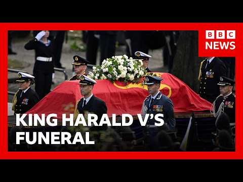 Funeral held for Norway's King Harald V in Oslo | BBC News
