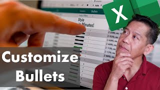 How to Add and Style Bullet Lists in Excel Quickly