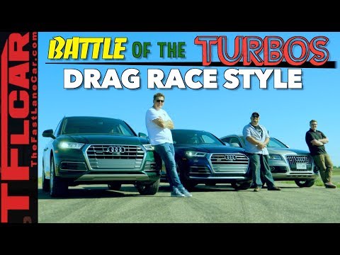 Drag Race: Audi Q5 vs SQ5 vs Q5 Turbo Diesel!
