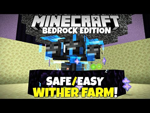 Minecraft Bedrock: (Broken) Easy WITHER FARM Tutorial! Safe & Easy Wither Killer! MCPE Xbox PC