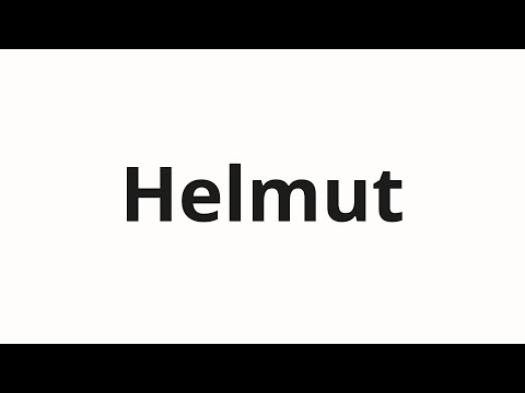 How to pronounce Helmut