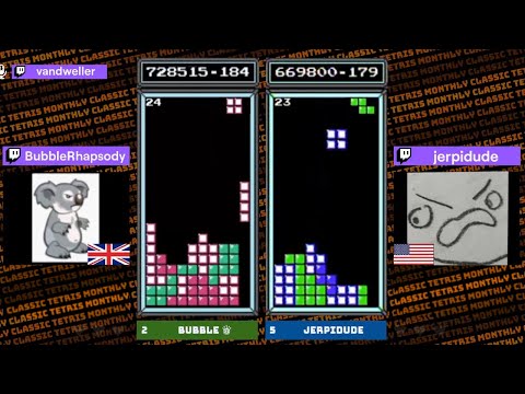 FINALS - Bubble vs. Jerpidude - Classic Tetris Monthly Challengers Circuit (Sept '20)