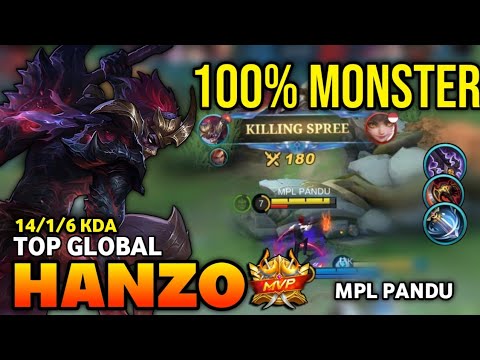 HANZO BEST BUILD 2022 | TOP GLOBAL HANZO GAMEPLAY | MOBILE LEGENDS✓