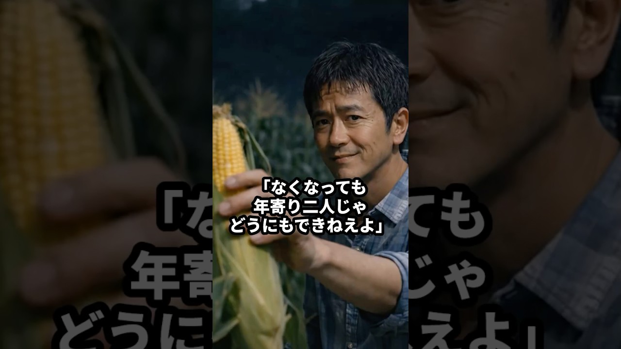 「年寄りじゃどうにもできねえよ」休業日前夜だけ現れるとうもろこし泥棒→ 孫の一言で被害総額50万円超の盗難事件が動いた理由 #shorts