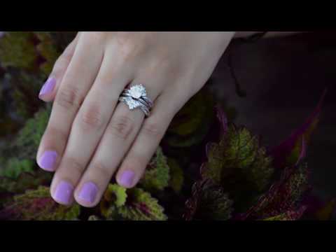 Vintage Fan Ring Guard with Millgrained Edges and Filigree Design - TwoBirch TB-GUARD-0087-WG-G