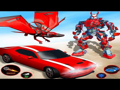 Dragon Robot Car Game: Mega Robot Transforming Game - Android Gameplay