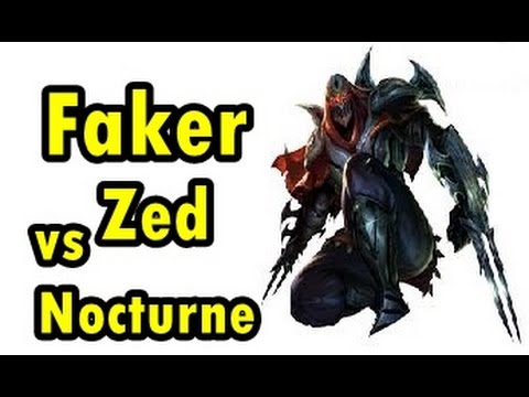 LOL Pro - Faker Zed vs Nocturne - Korea SoloQ - Highlights