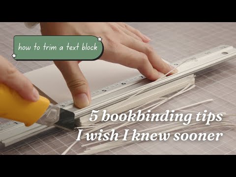 5 tips for beginner bookbinders ✦ trimming smooth text blocks, cheap pressing equipment, and more